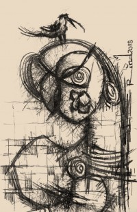 A. S. Rind, 21 x 13 Inch, Charcoal On Paper , Figurative Painting, AC-ASR-401